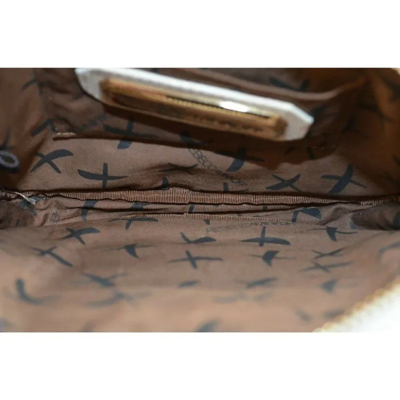 Rebecca Minkoff White Leather Crossbody Small Mini Purse Handbag Metal Hardware - Picture 9 of 12